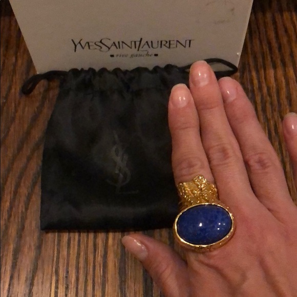Yves Saint Laurent Jewelry - YSL Arty Ring ICONIC size 6 lapis blue w box / bag